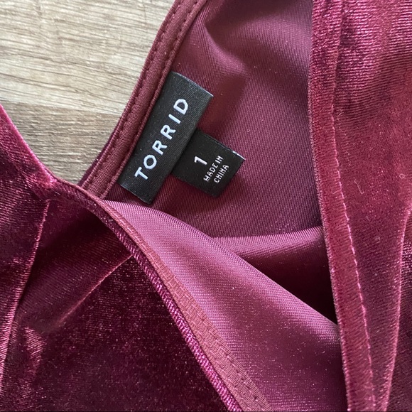 Torrid Burgundy Velvet Dress - Picture 3 of 7